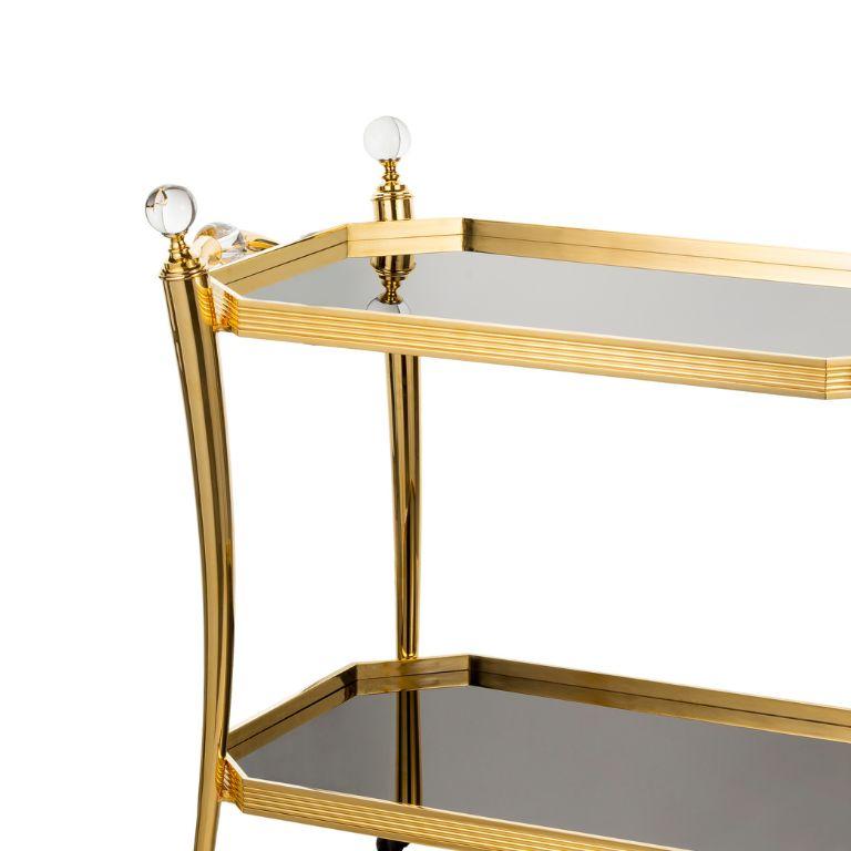 Novecento brass trolley table In New Condition For Sale In Firenze, FI