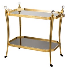 Novecento brass trolley table