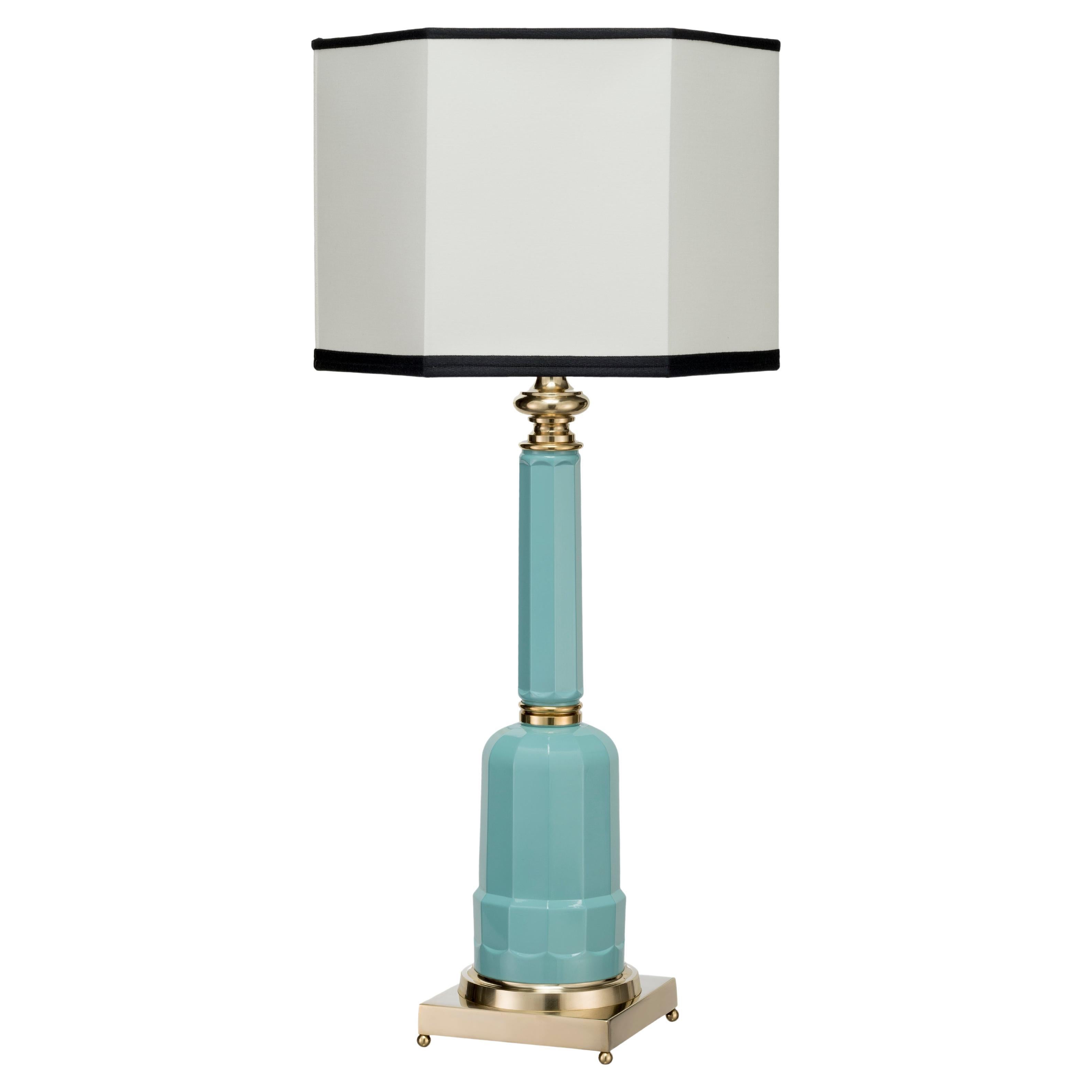 Jacaranda light green table lamp For Sale