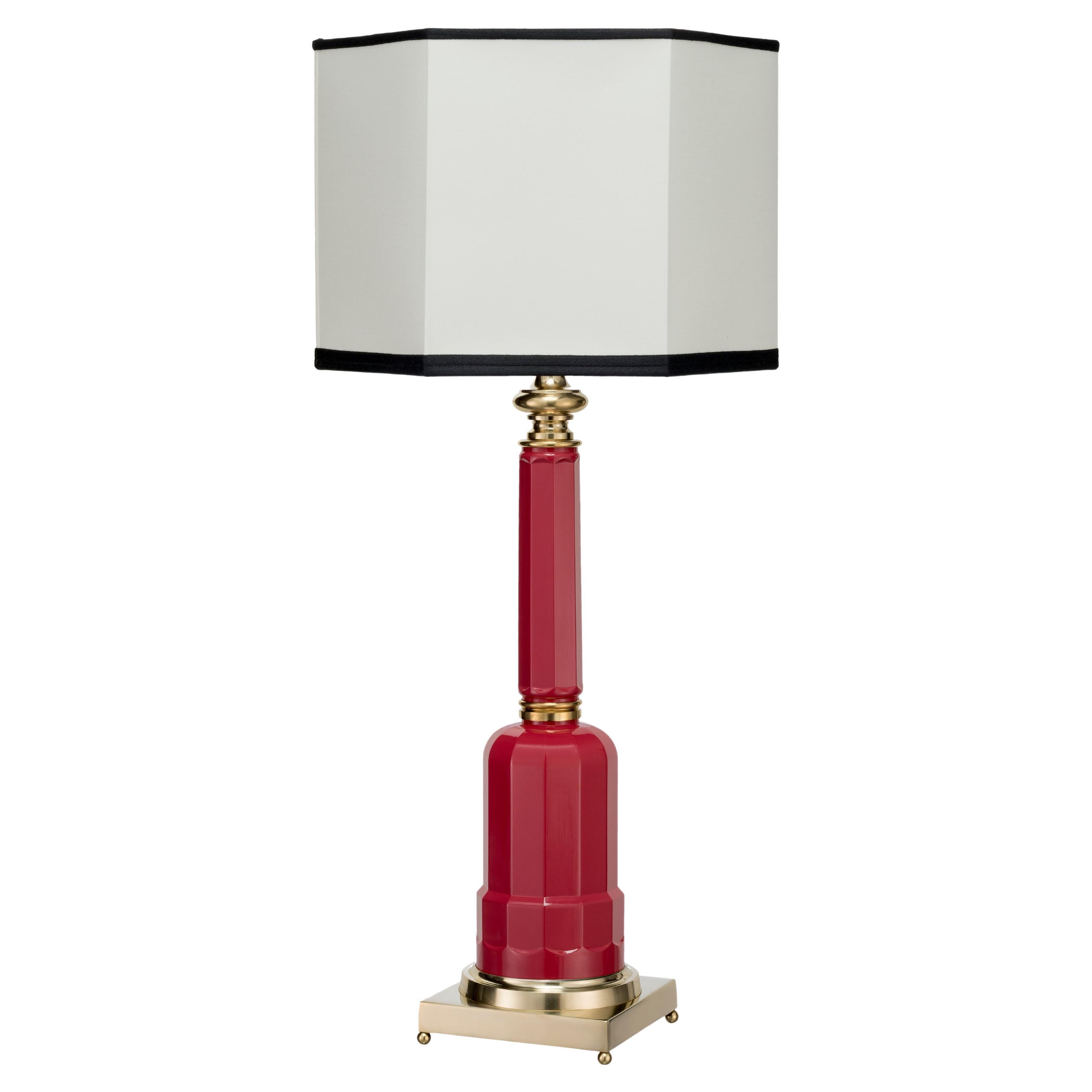 Jacaranda strawberry red table lamp