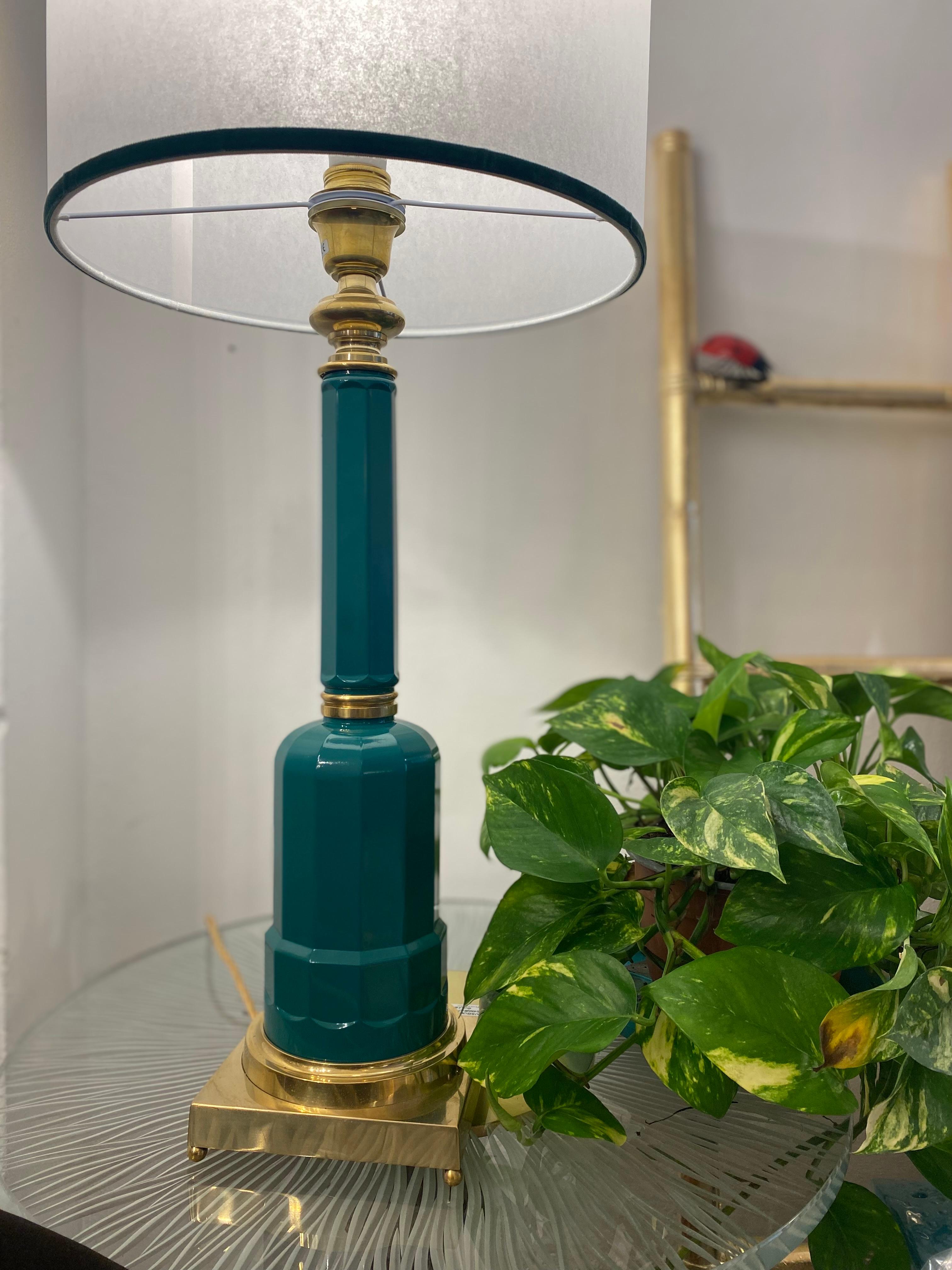 Jacaranda turquoise green table lamp In New Condition For Sale In Firenze, FI