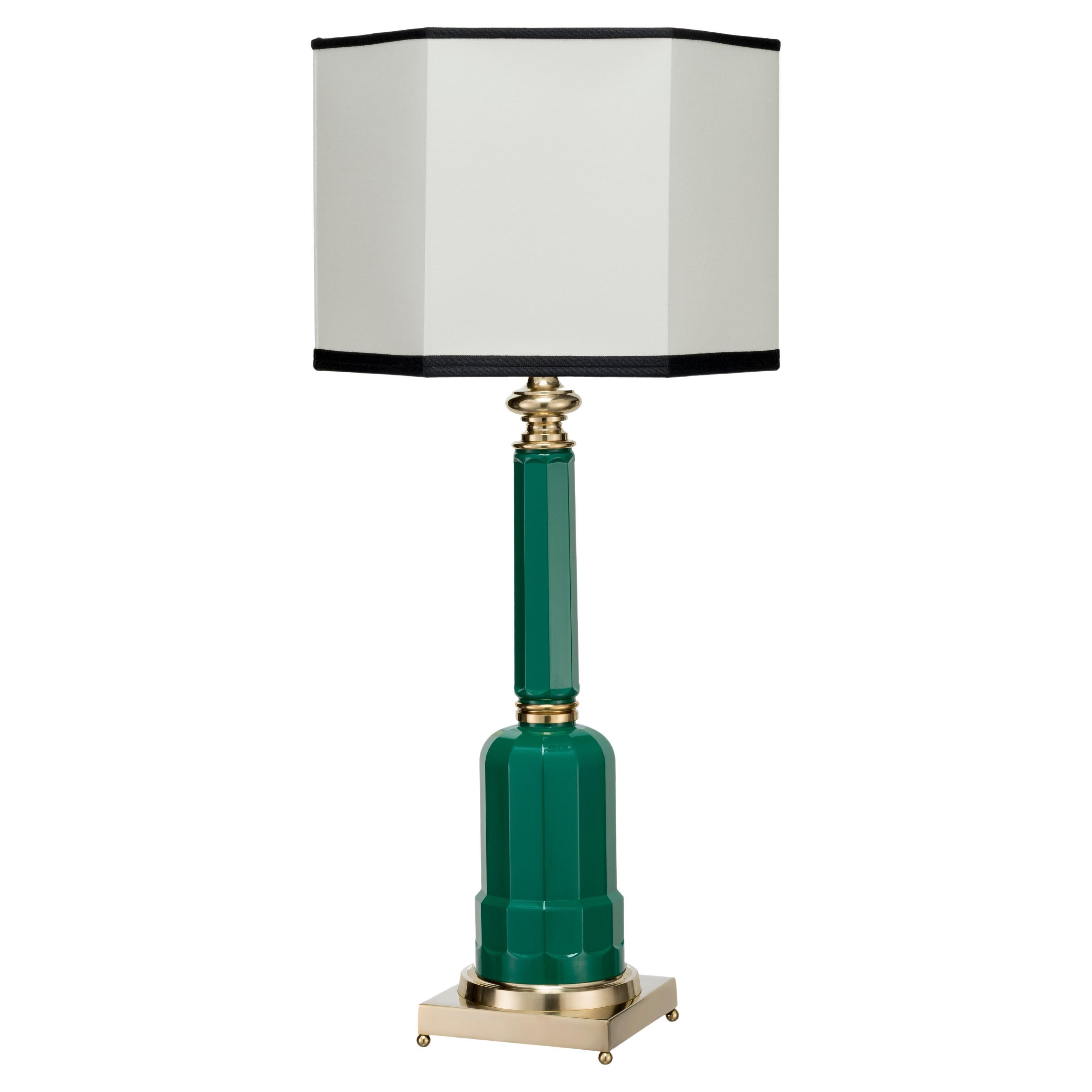 Lampe de table jacaranda vert turquoise
