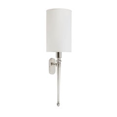 Novecento Silver Brass Wall Light Sconce