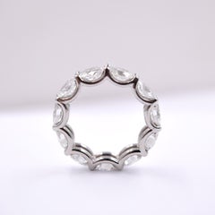 Novel Collection 5.60 Carat Oval East/West Diamond Eternity Band in Platinum