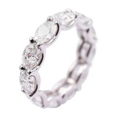 Novel Collection 5.60 Carat Oval East/West Diamond Eternity Band in Platinum