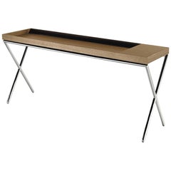 Novel Console Table TV Coffee Hidden Leather Compartment by LEMA