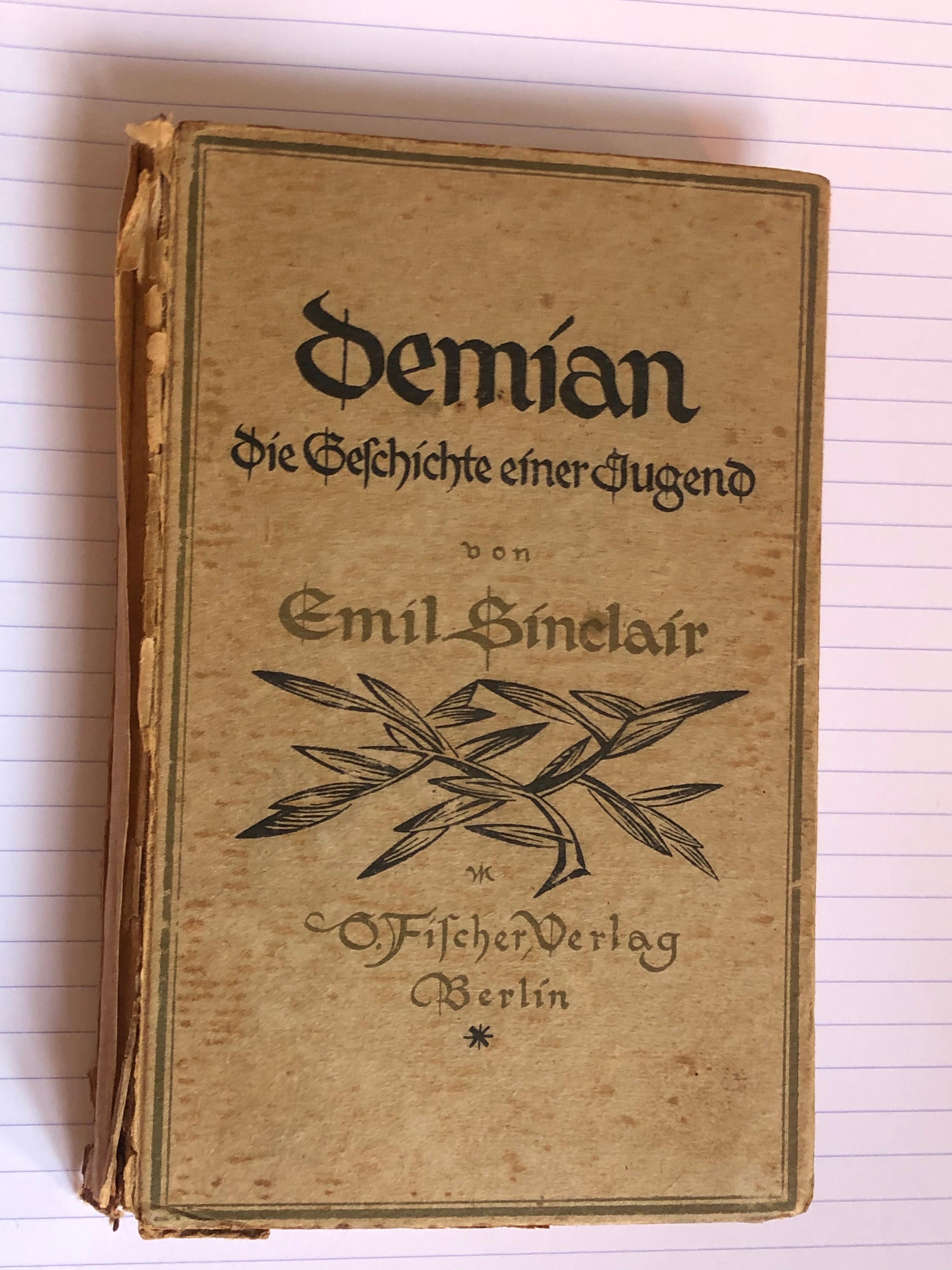 Hand-Knotted Novel Demian, The Story of Emil Sinclair's Youth by Hermann Hesse, Berlin, 1919