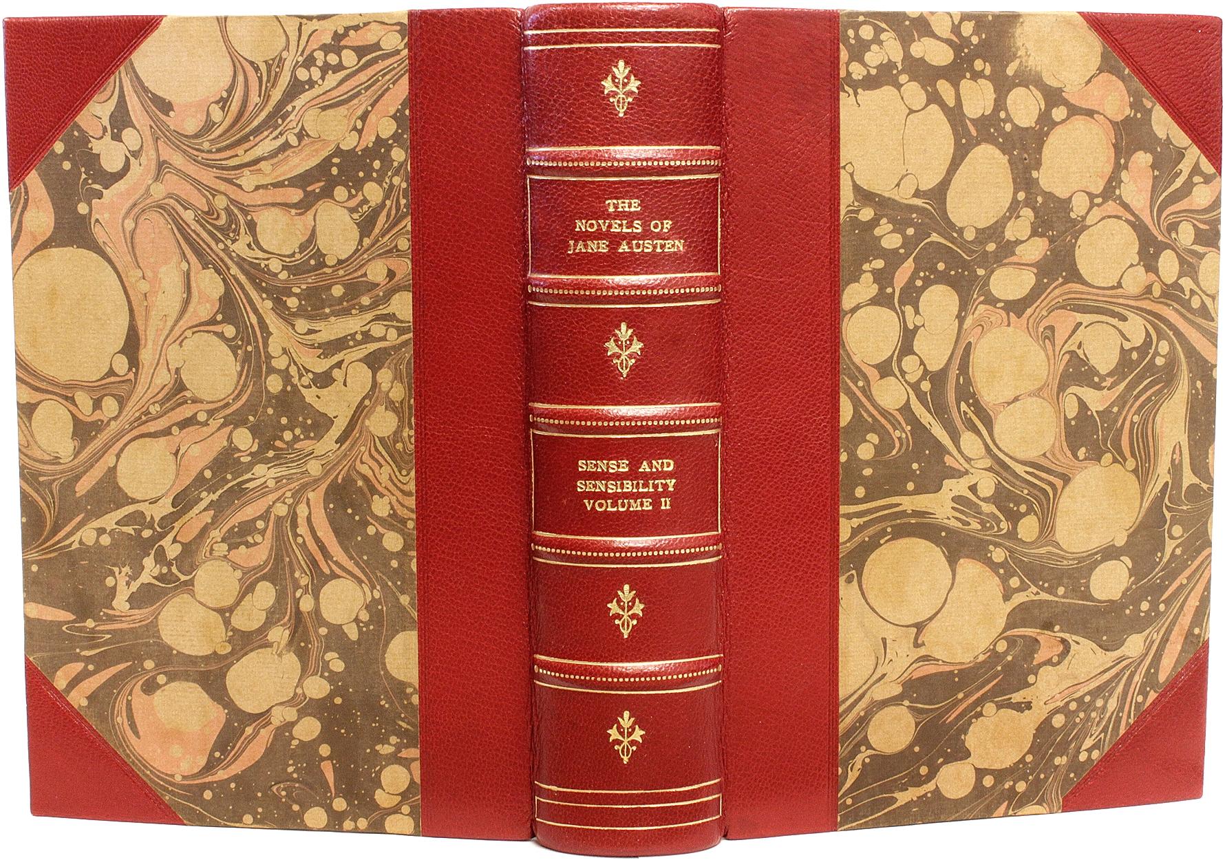 Britannique Novels de Jane Austen Édition Winchester, 10 volumes, 1906 relié en cuir en vente