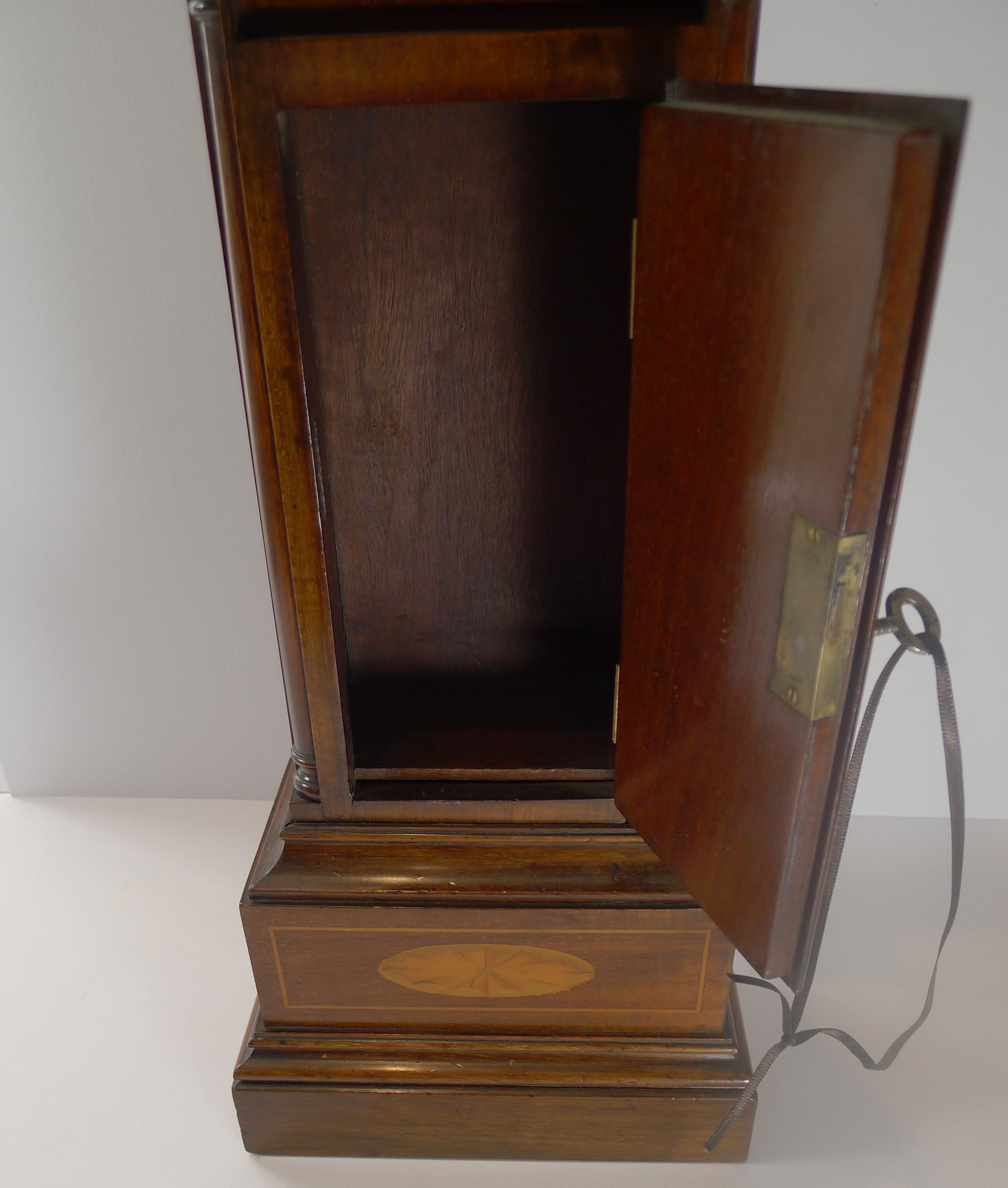 Novelty Antique English Letters / Postal / Mail Box, Longcase Clock Form, c.1910 In Good Condition In Bath, GB