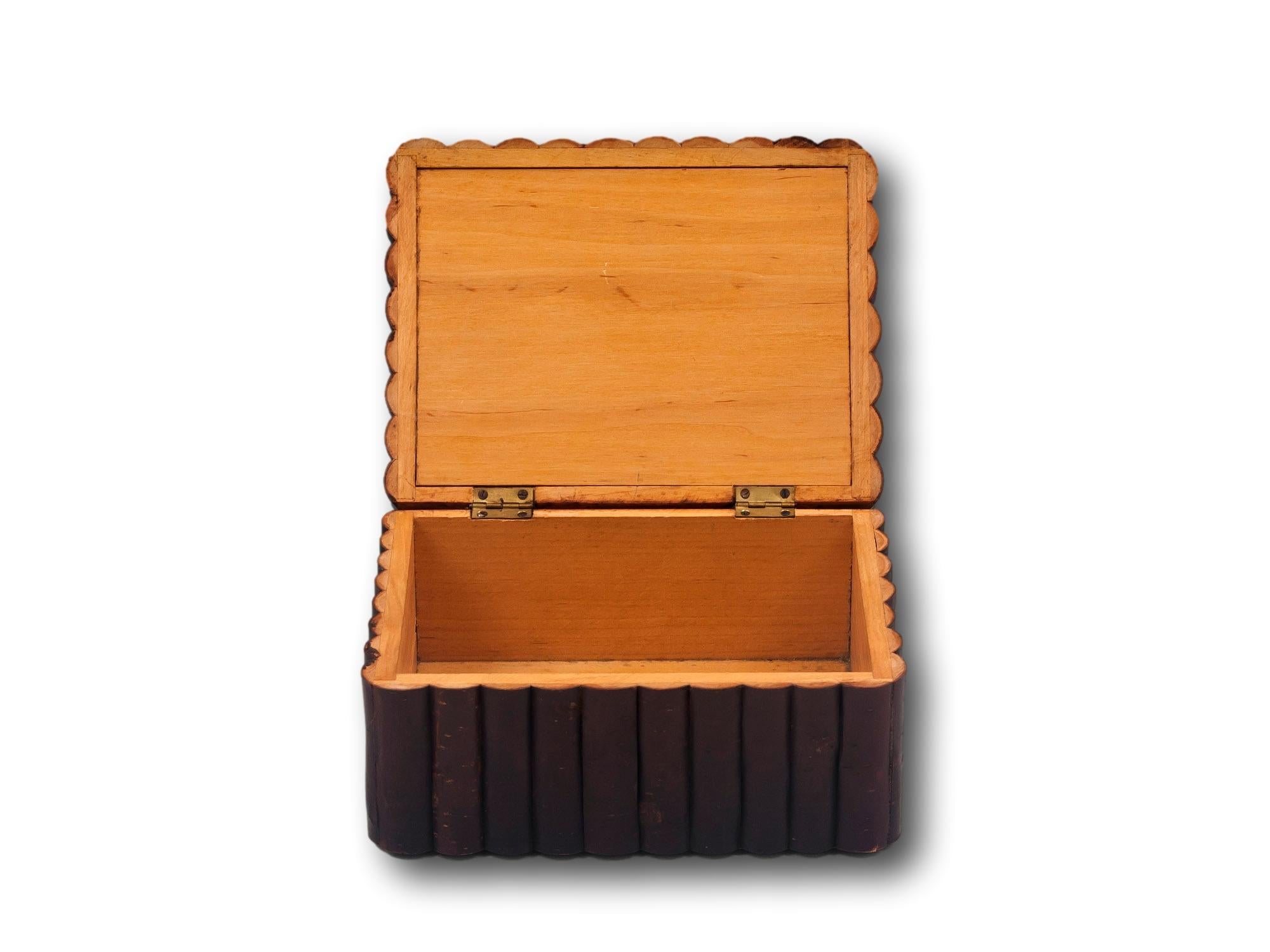 Hand-Carved Novelty Art Deco Cigar Humidor  For Sale