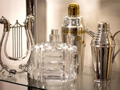 Novelty Art Deco Glass Whiskey Barrel Decanter