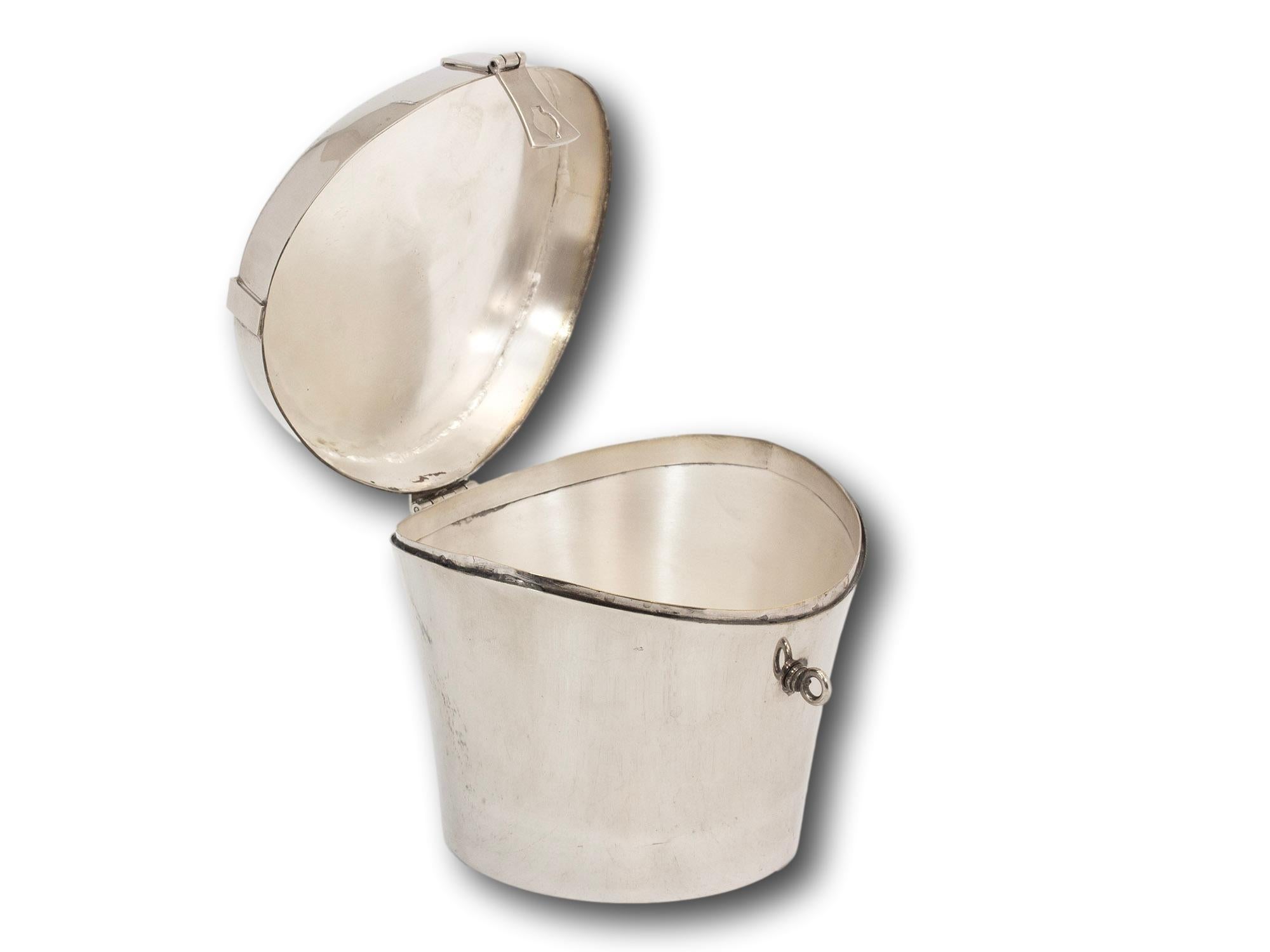 Neuheit Art Deco Silber Platte Hut Box Eiskübel im Angebot 2