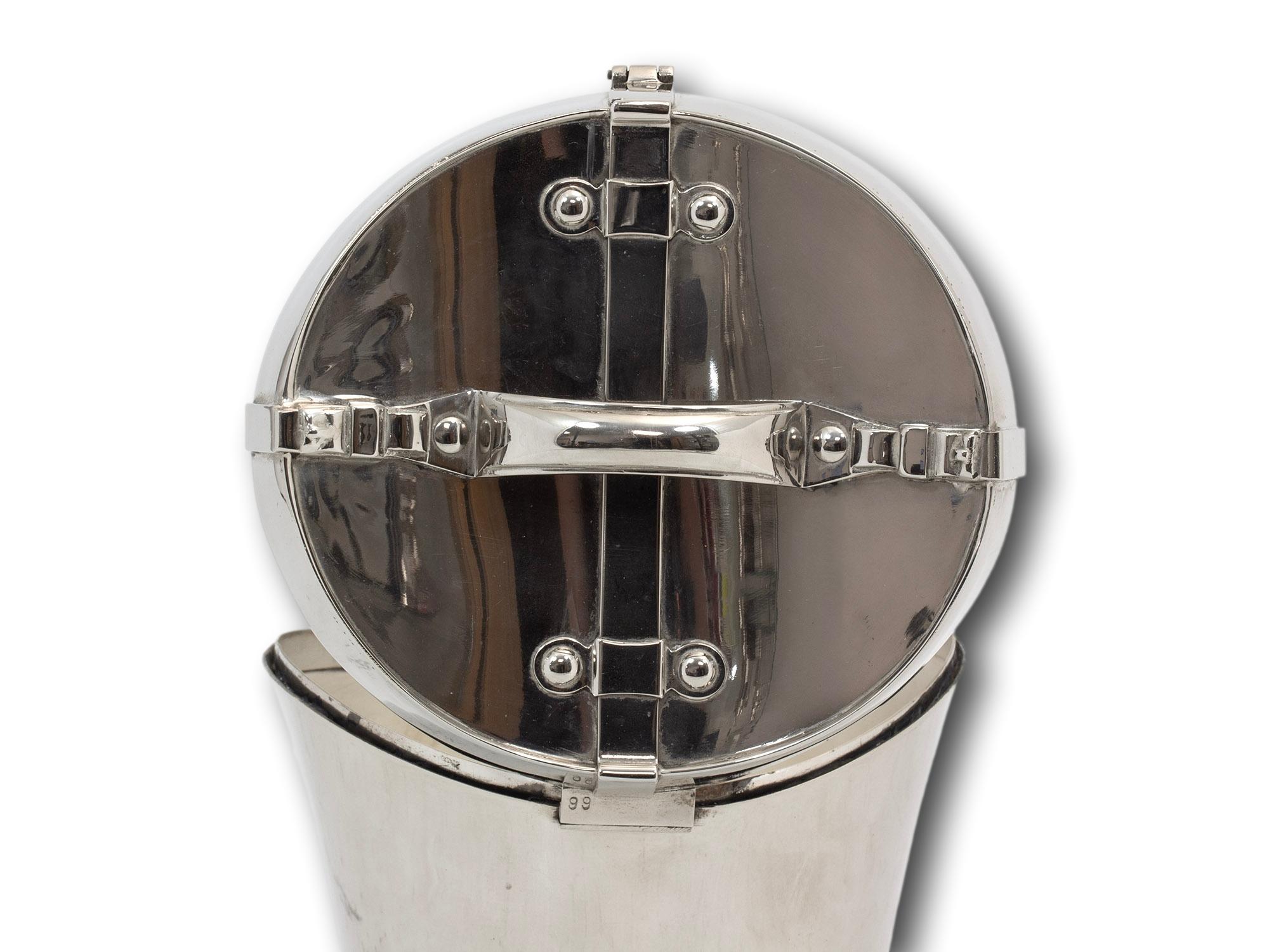 Neuheit Art Deco Silber Platte Hut Box Eiskübel im Angebot 3