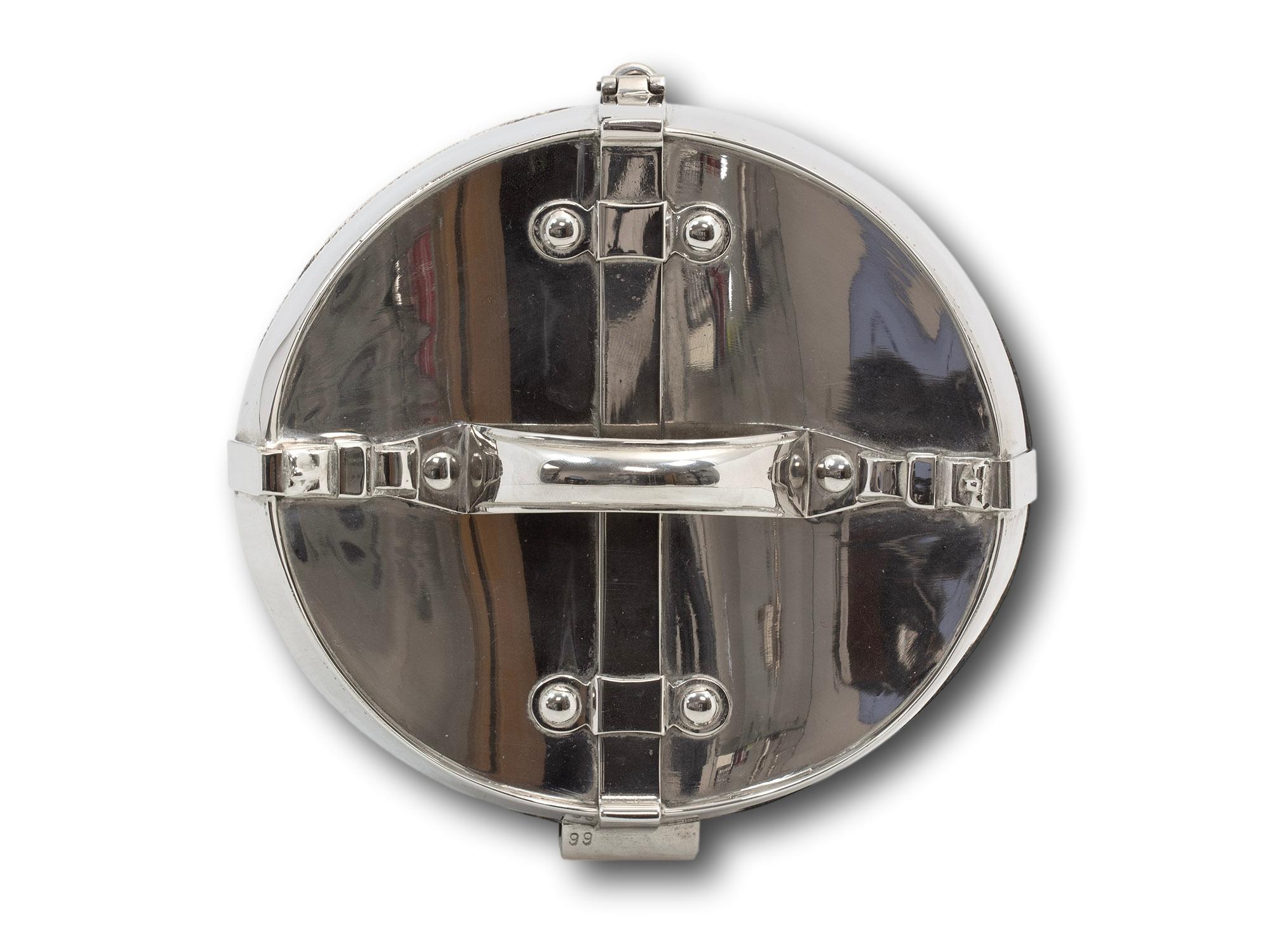 Neuheit Art Deco Silber Platte Hut Box Eiskübel im Angebot 4