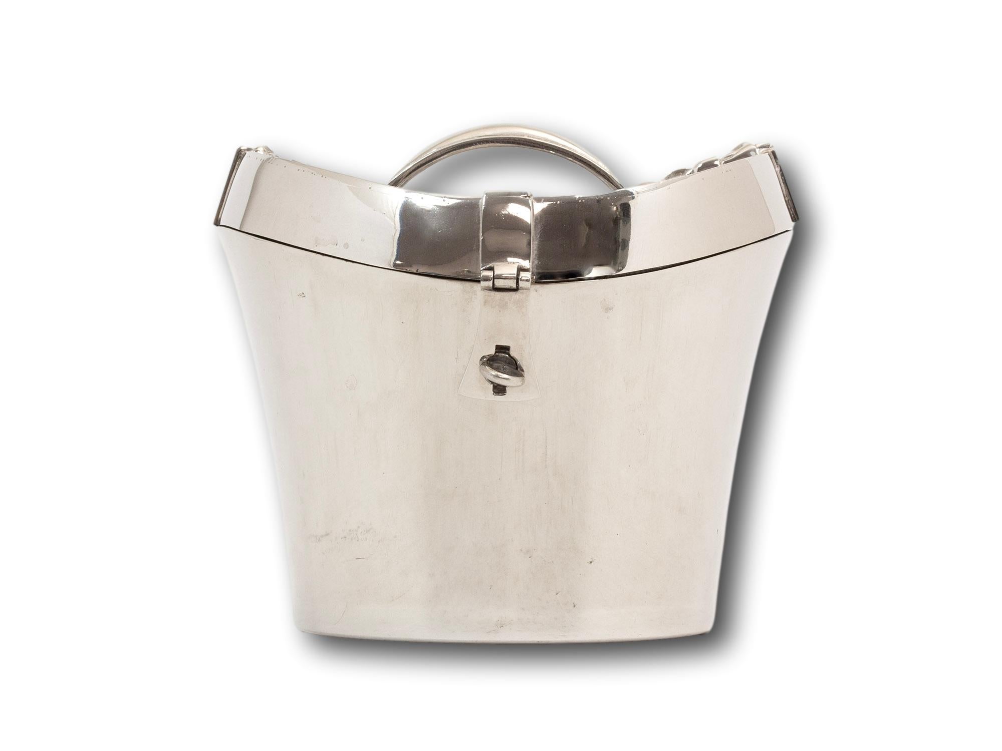 Neuheit Art Deco Silber Platte Hut Box Eiskübel (Art déco) im Angebot