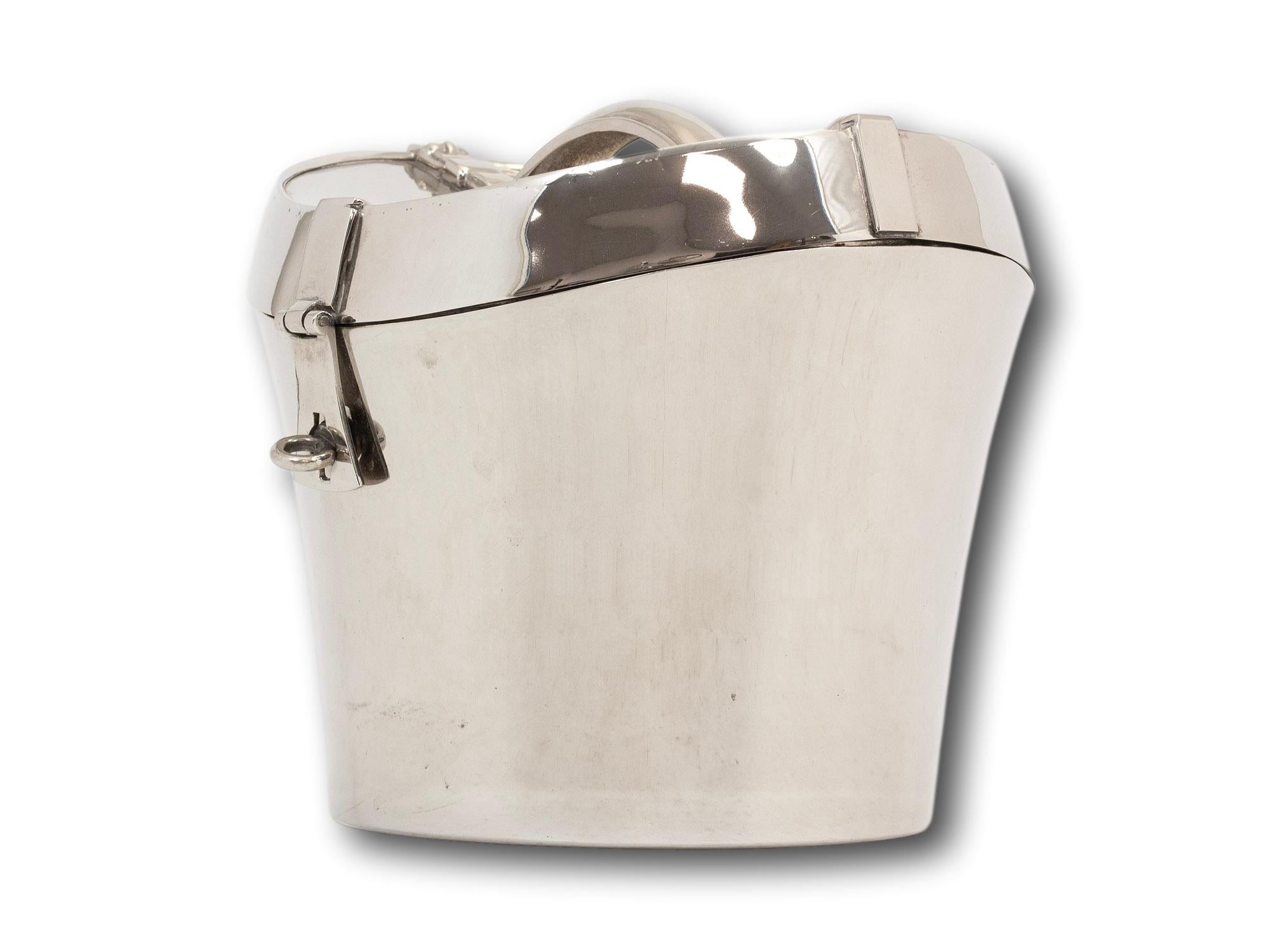 Neuheit Art Deco Silber Platte Hut Box Eiskübel (Britisch) im Angebot