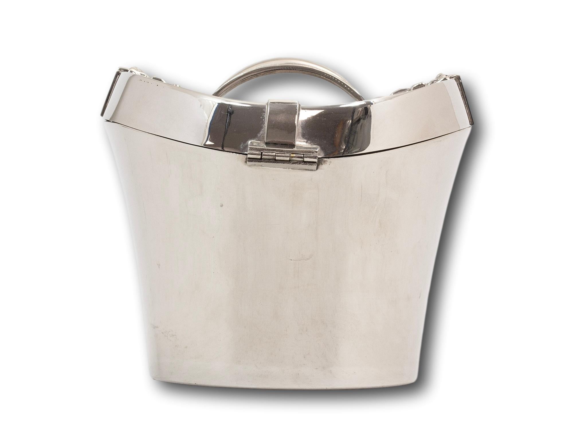 Neuheit Art Deco Silber Platte Hut Box Eiskübel (20. Jahrhundert) im Angebot
