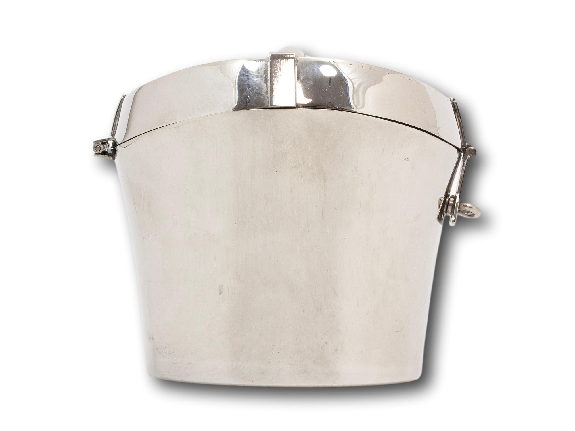 Neuheit Art Deco Silber Platte Hut Box Eiskübel im Angebot 1