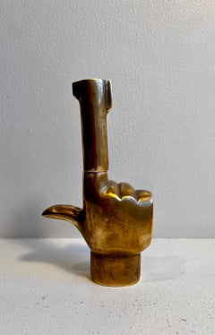 Novelty Brass Hand / Revolver Cork Screw & Bottle Opener