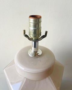 Novelty Crystal Corp Flower Over Beige Pink Table Lamp