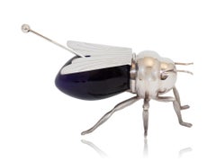 Novelty E.P.N.S Art Deco Honey Bee Jam Pot by Elkington