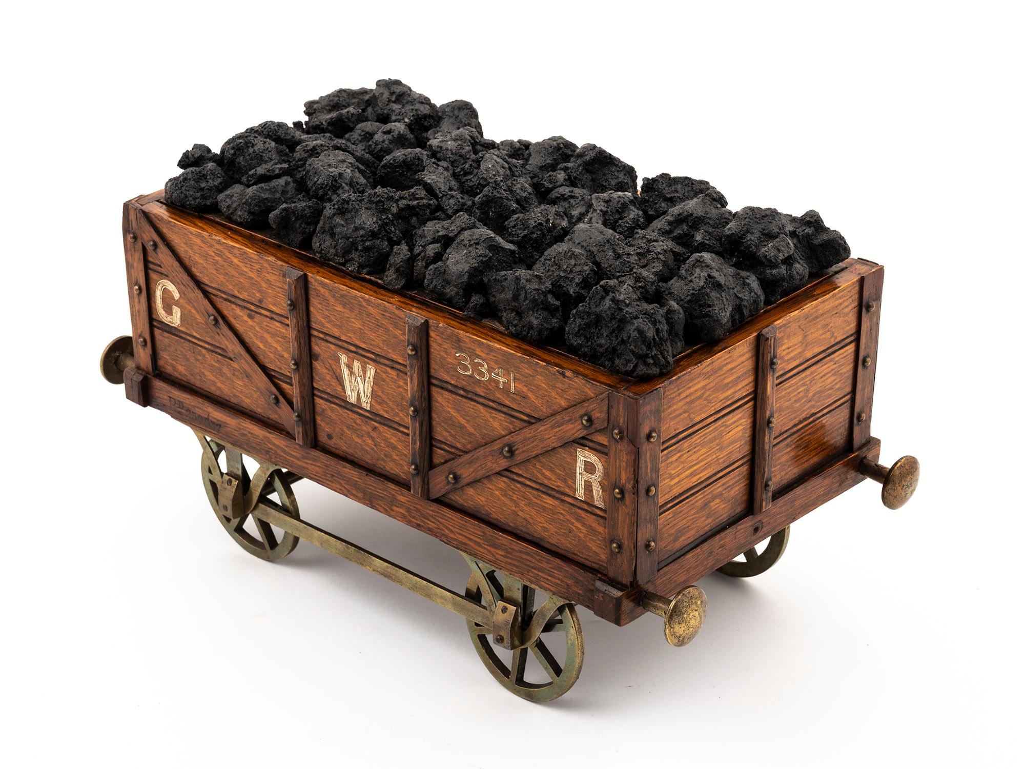 British Novelty Great Western Railway Bogie Coal Wagon Humidor For Sale
