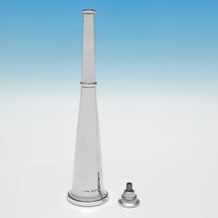 Novelty hunting horn cigar lighter in sterling silver - made in 1932