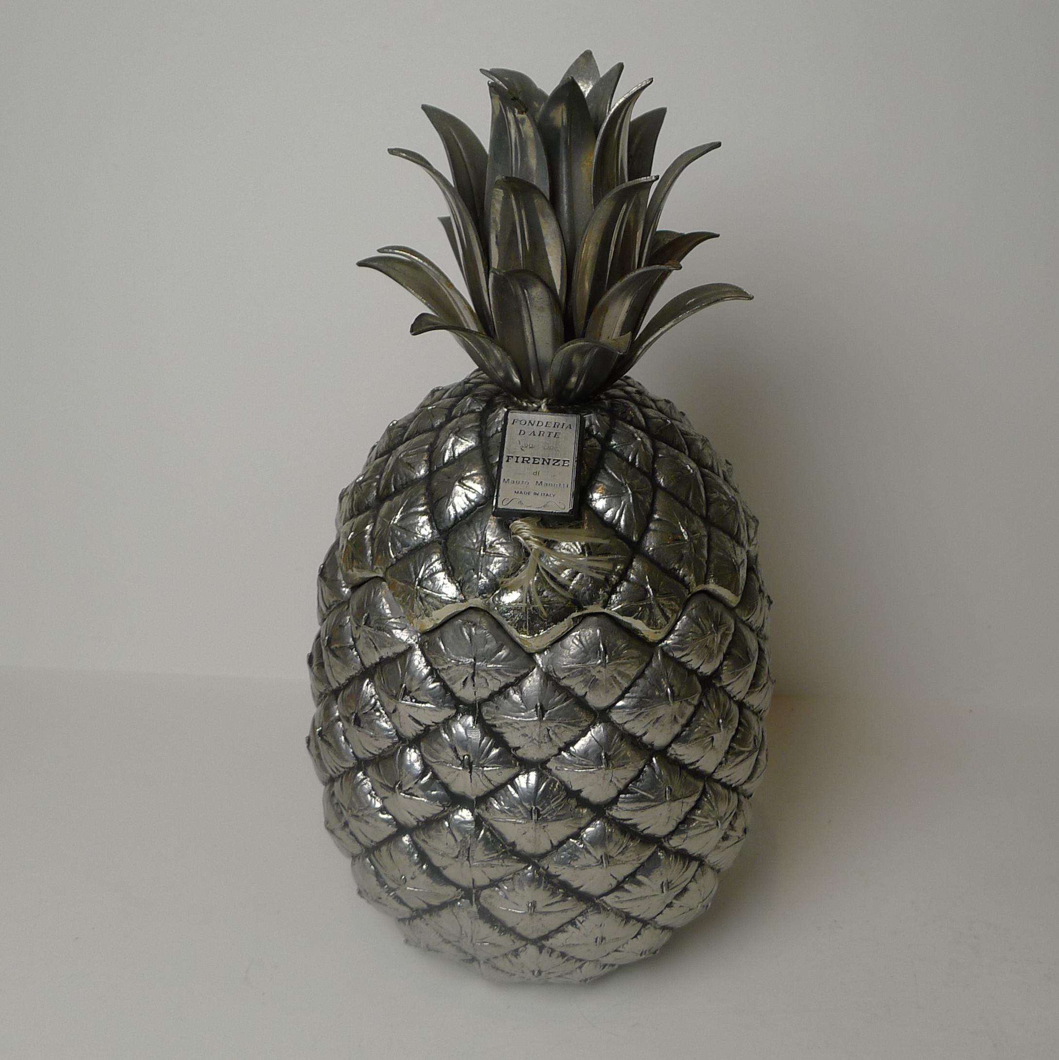 Mid-20th Century Novelty Italian Pineapple Ice Bucket by Mauro Manetti, Florence