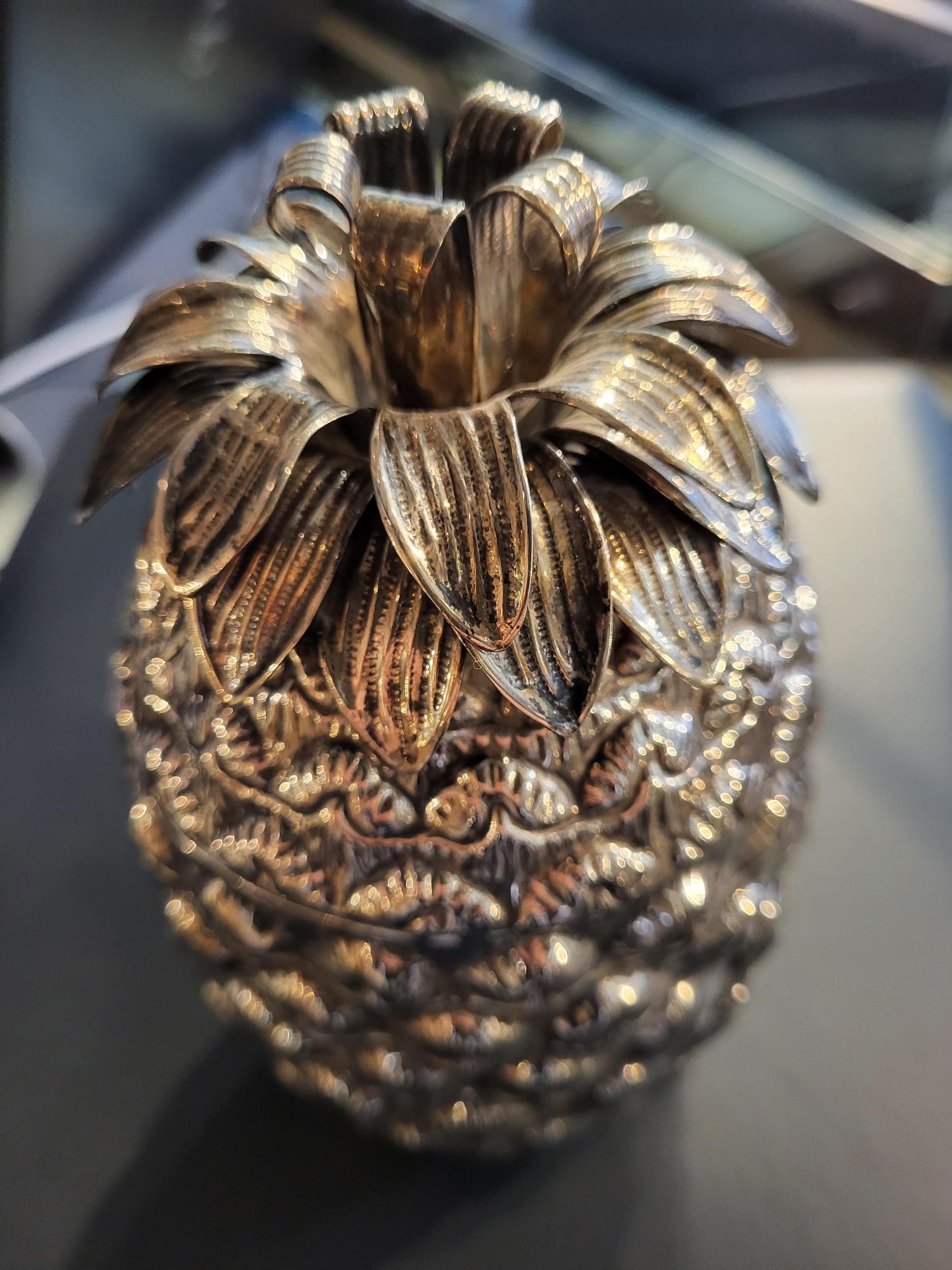 Other Novelty Italian Silver 'Pineapple' lidded box, circa 1970 For Sale