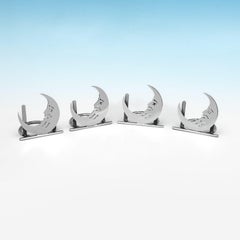 Novelty 'Man in the Moon' set of menu holders made in Chester in 1912