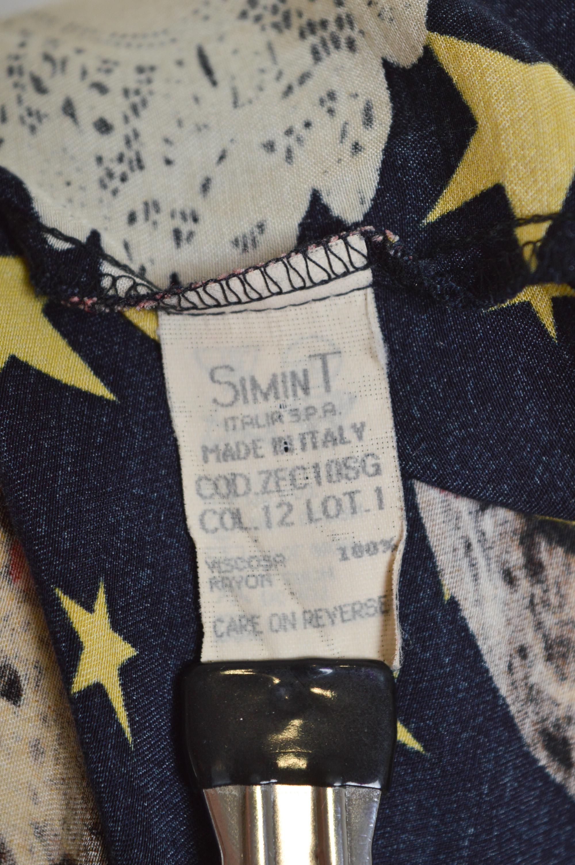 Novelty Moschino 1990s Festive Italian Panettone Loud Colourful print shirt For Sale 4