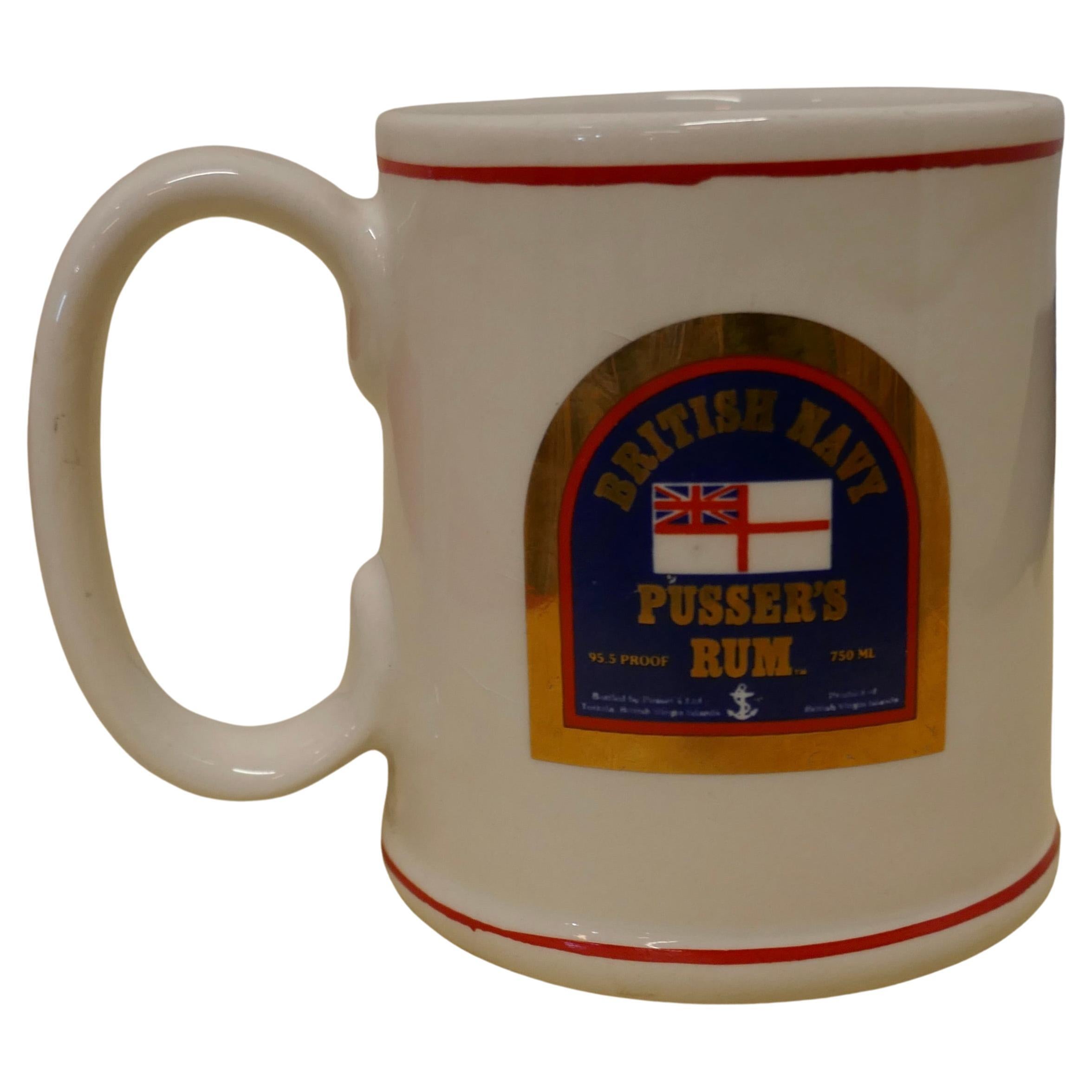 Novelty Royal Navy Purser’s Ceramic Grog Mug For Sale