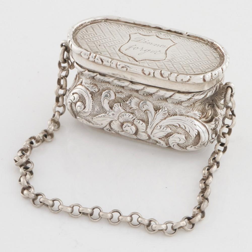Novelty Silver Bag Vinaigrette Birmingham 1850 For Sale at 1stDibs