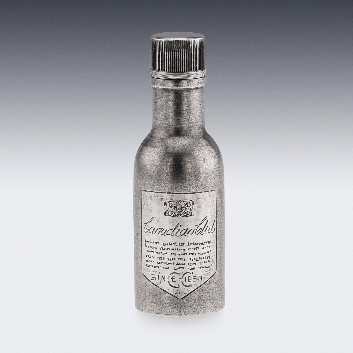 Other Novelty Solid Silver Miniature Canadian Club Whisky Bottle For Sale