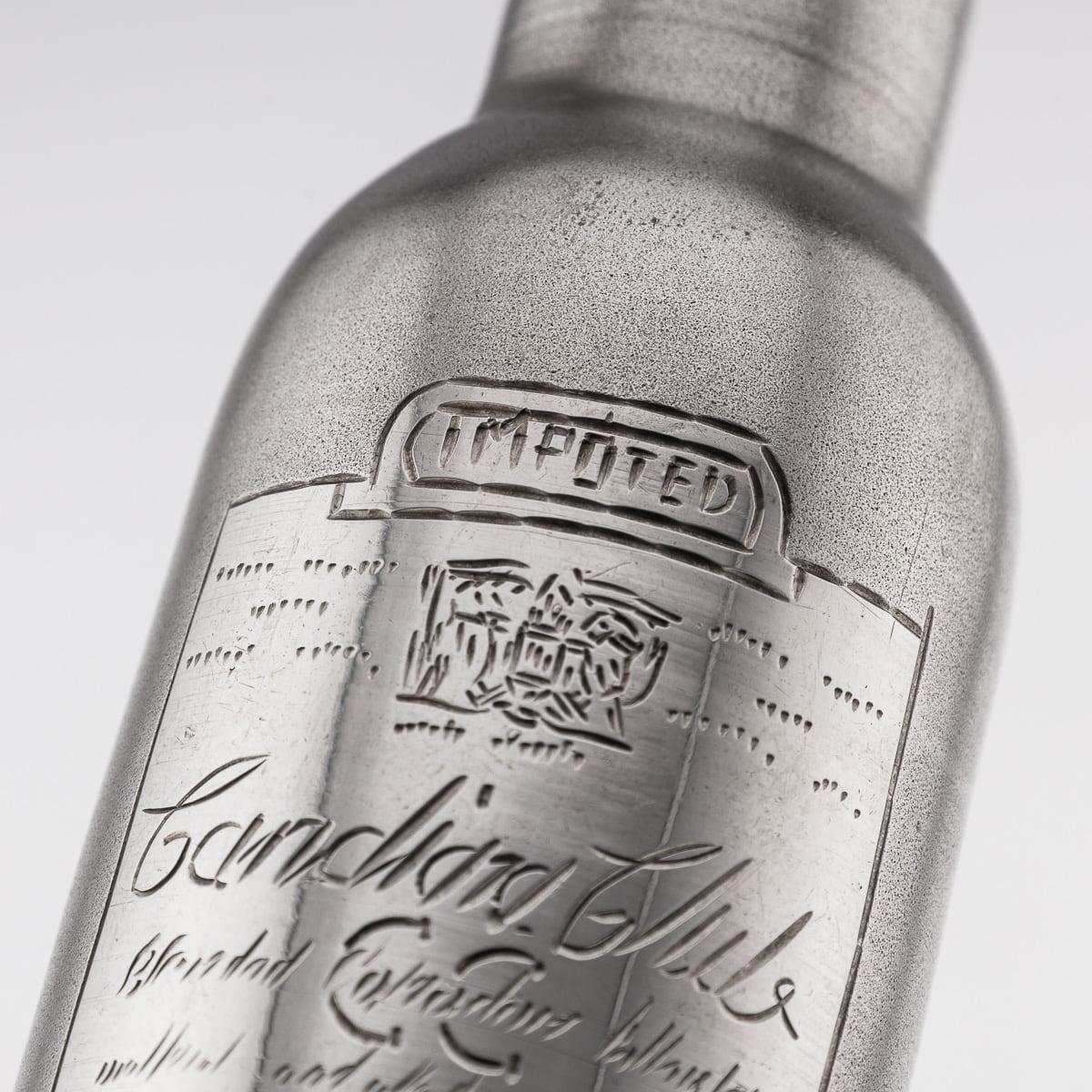 Novelty Solid Silver Miniature Canadian Club Whisky Bottle For Sale 1
