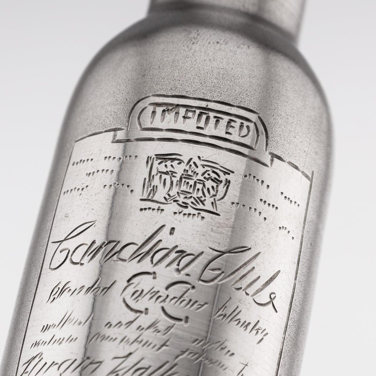 Novelty Solid Silver Miniature Canadian Club Whisky Bottle For Sale 2