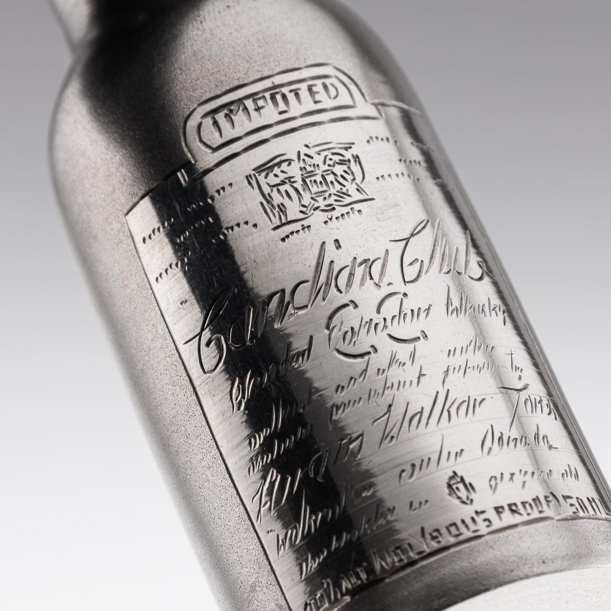 Novelty Solid Silver Miniature Canadian Club Whisky Bottle For Sale 3