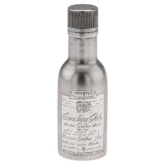 Vintage Novelty Solid Silver Miniature Canadian Club Whisky Bottle