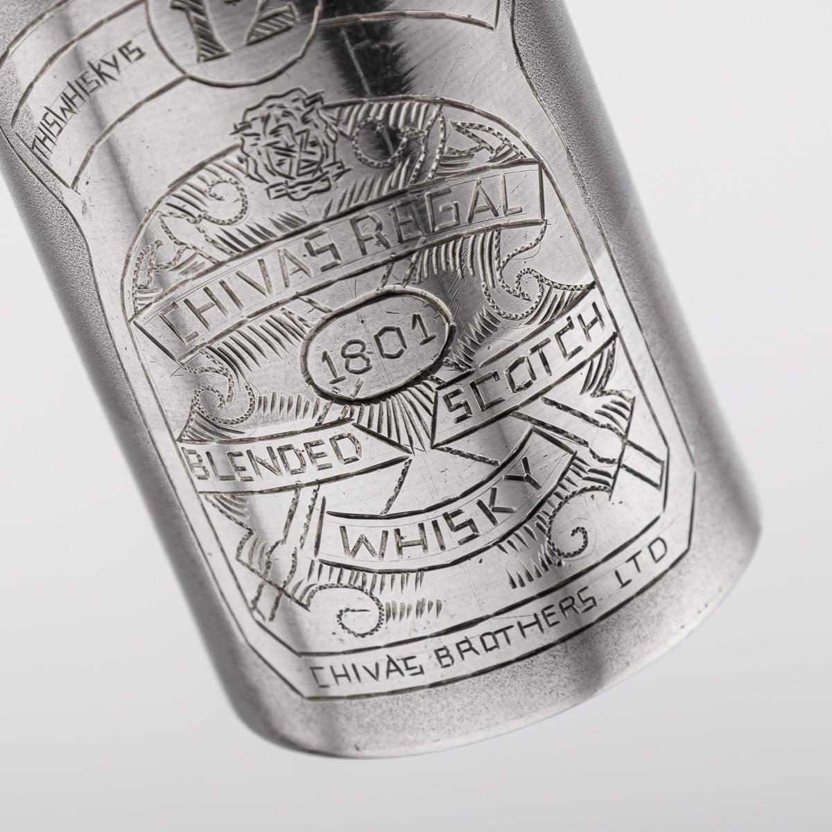 Novelty Solid Silver Miniature Chivas Regal Whisky Bottle For Sale 5