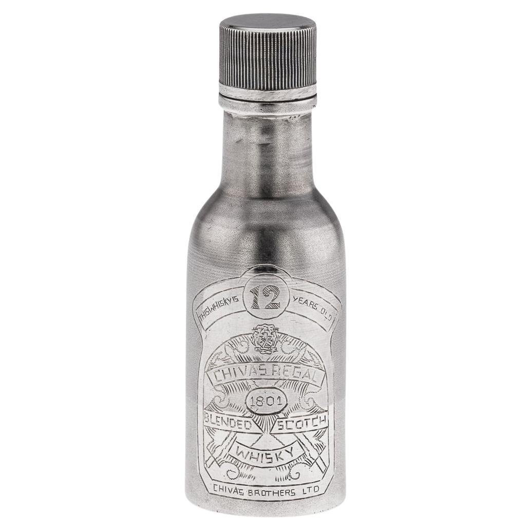 Novelty Solid Silver Miniature Chivas Regal Whisky Bottle