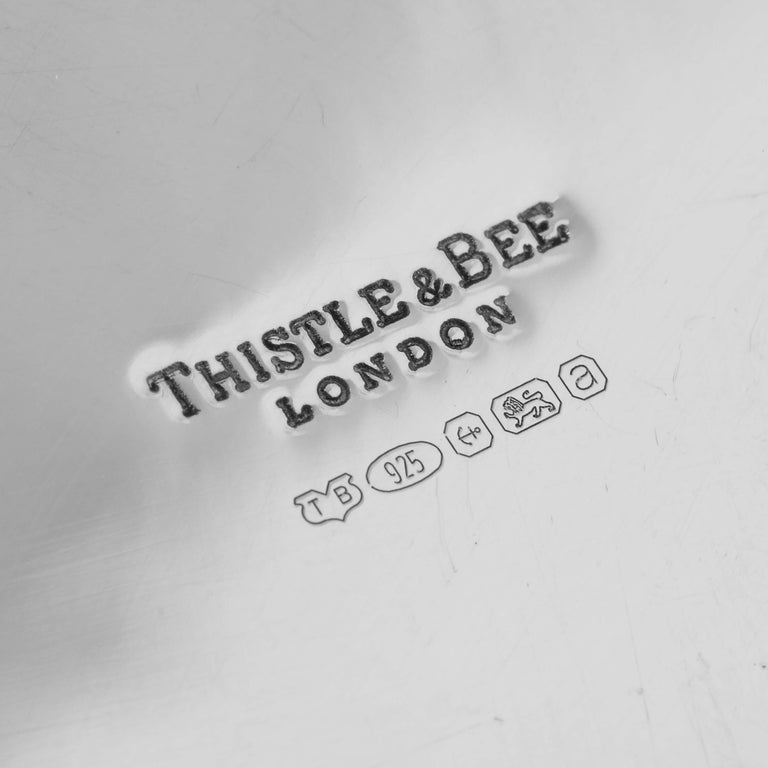 Novelty Sterling Silver Sugar and Cream Set, Thistle and Bee