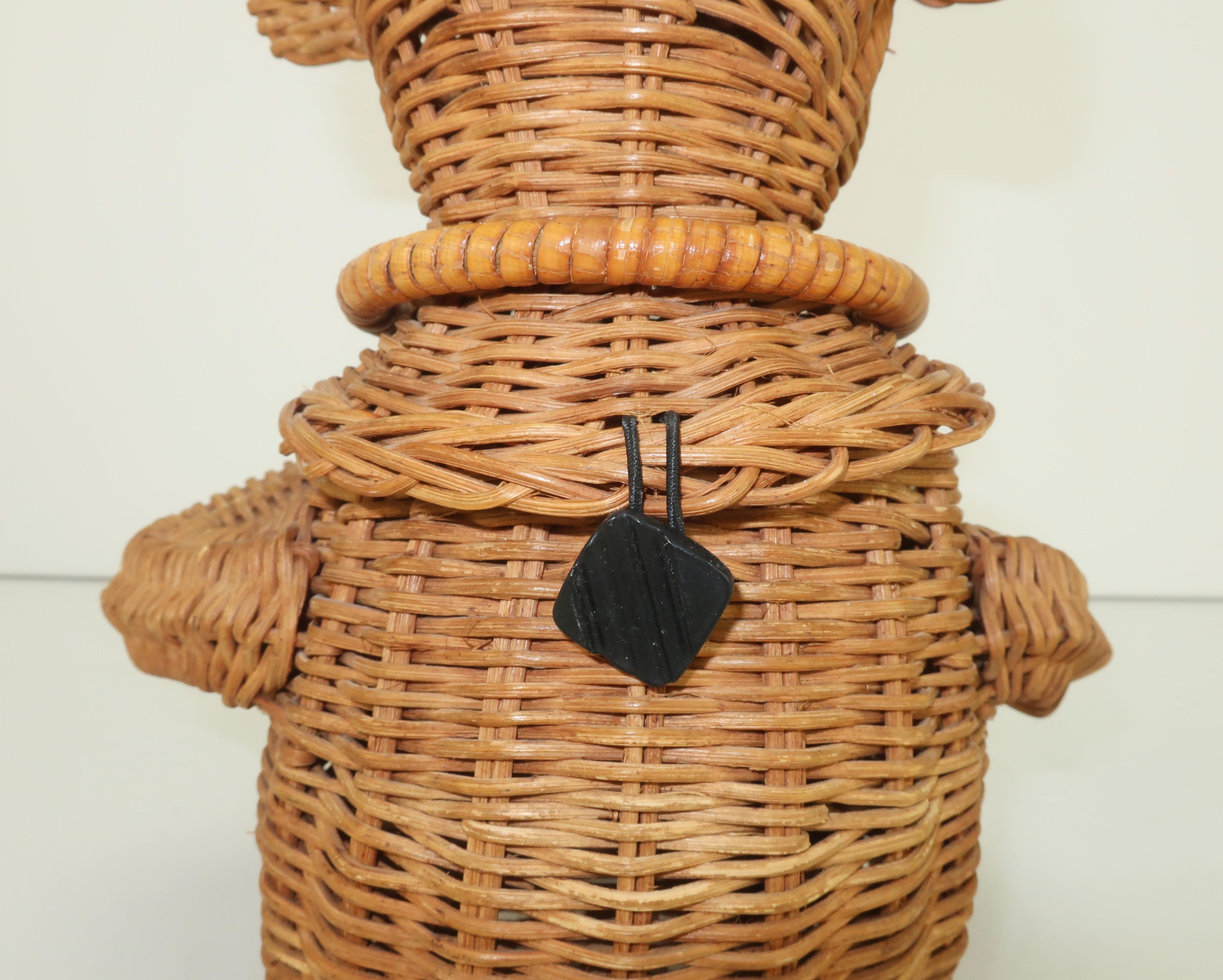Novelty Wicker Monkey Handbag, 1950's 2