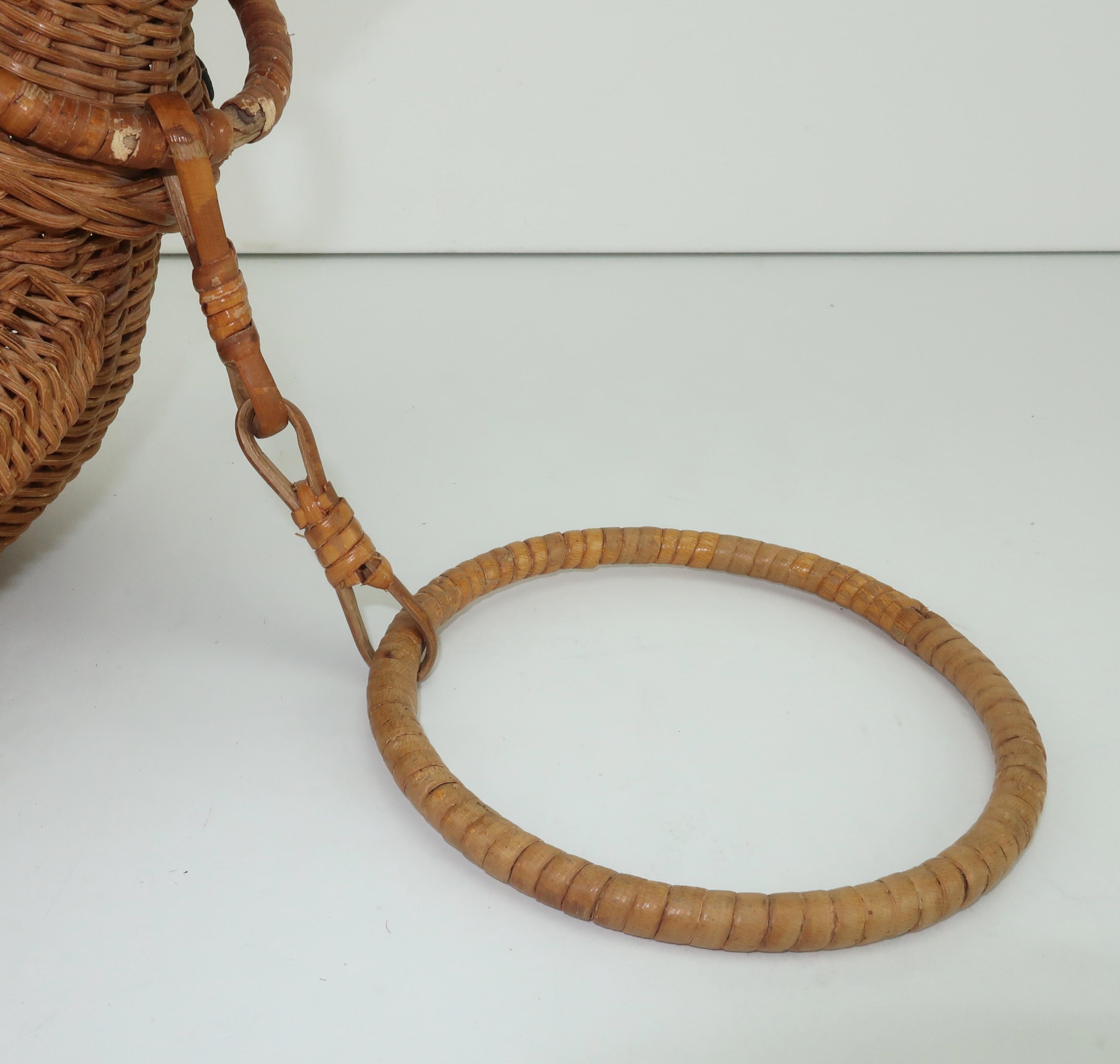 Novelty Wicker Monkey Handbag, 1950's 3