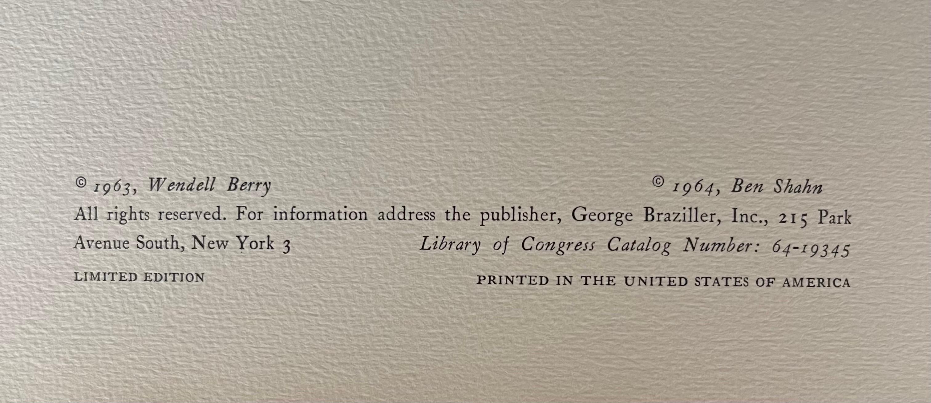 « 26 novembre 1963 » JFK Livre en édition limitée signé par Ben Shahn & W. Berry en vente 1