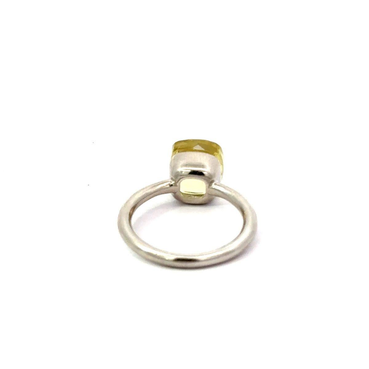 En venta: Anillo solitario de cuarzo limón con piedra de nacimiento de noviembre Joyería de plata 925 para regalo de mamá  5