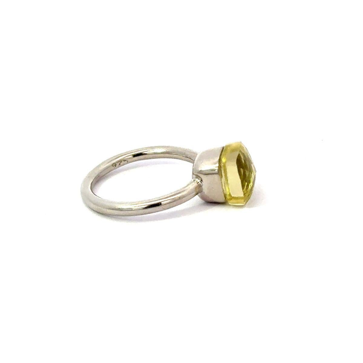 En venta: Anillo solitario de cuarzo limón con piedra de nacimiento de noviembre Joyería de plata 925 para regalo de mamá  7