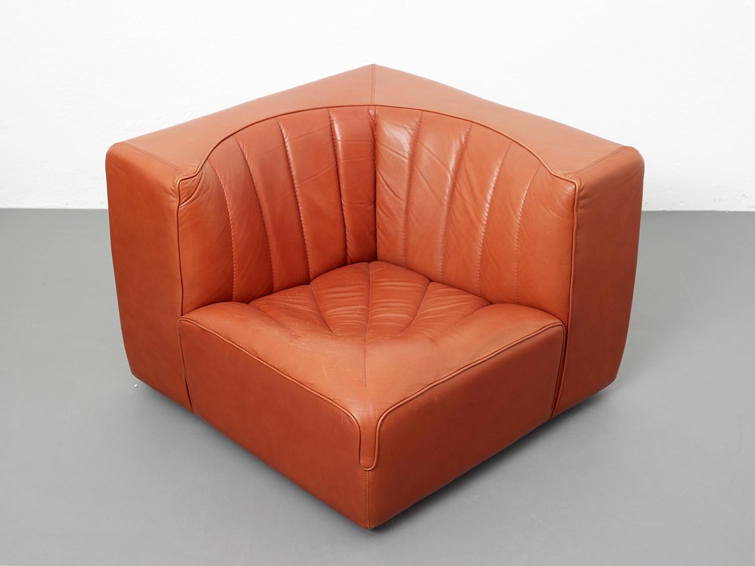 Faux Leather Novemila Sofa by Tito Agnoli, Arflex, Italy, 1969