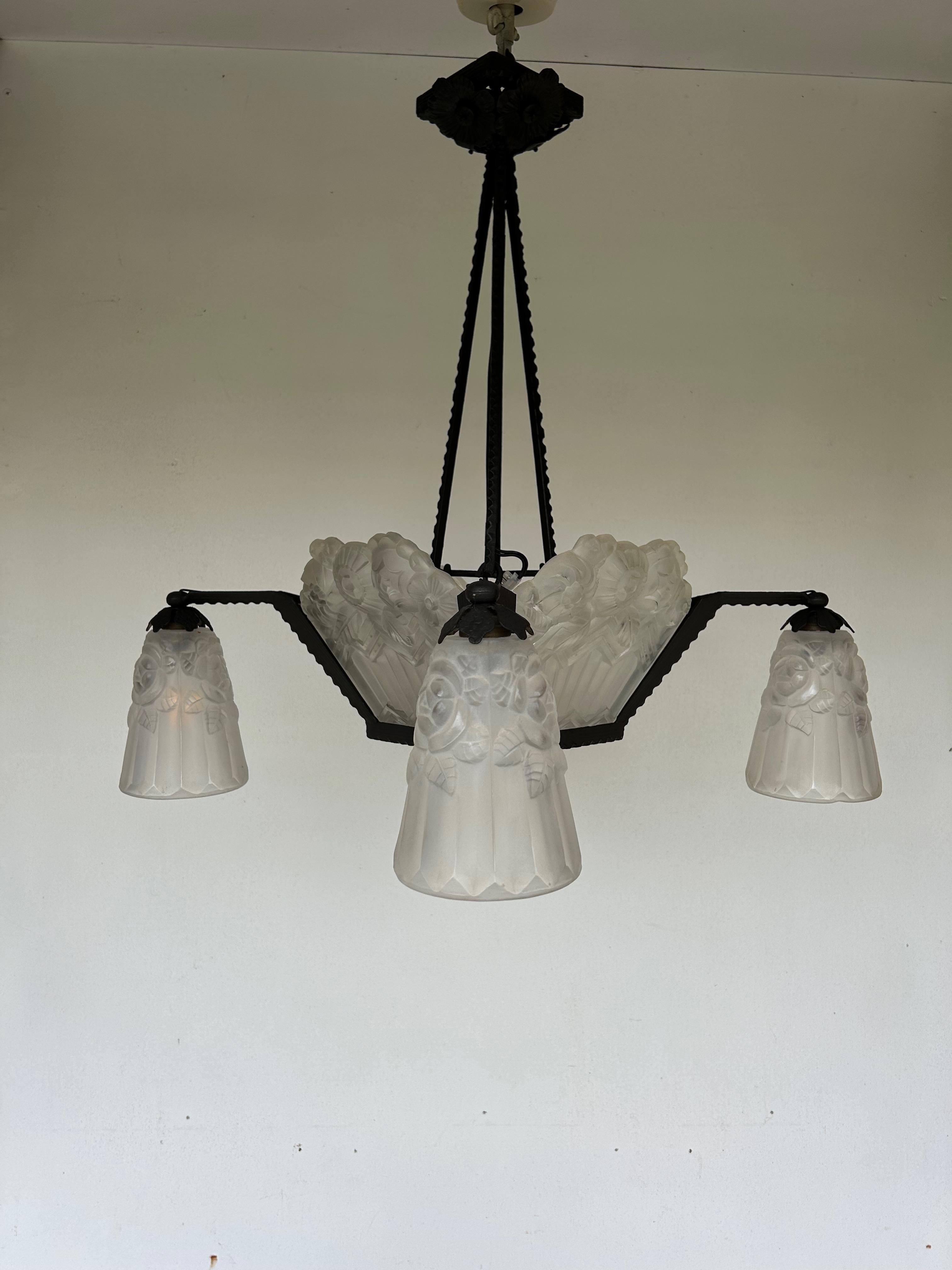 Lampadario Noverdy Art Deco in vendita 2