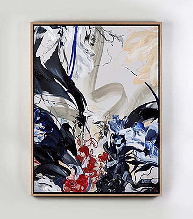 Kimono astrale, dipinto astratto contemporaneo originale incorniciato, 2021
37