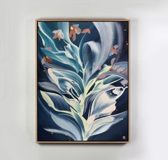 Crystalline, Original Framed Signed Contemporary Abstract Ethereal Painting